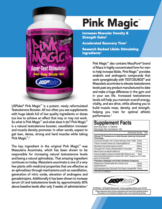 USP Labs Dietary Supplement - Supplement Facts | Svpplements