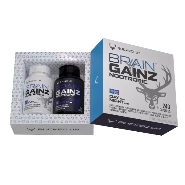 Bucked Up Brain Gainz Nootropic Performance Capsules 30 Servings - Citrulline Malate 6000mg | Svpplements