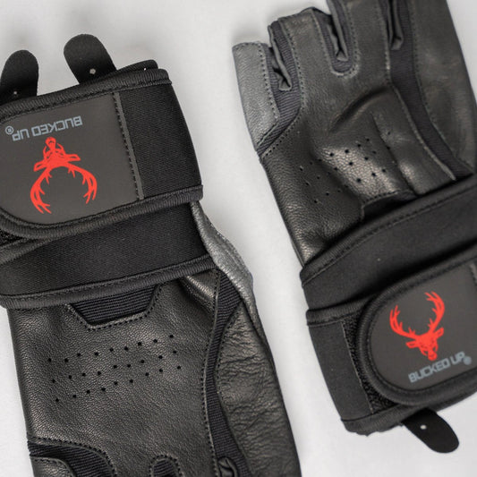 Bucked Up Weight Lifting Gloves Strength Training Accessory N/A Servings Supplement Facts - Leather Palm N/A | Svpplements