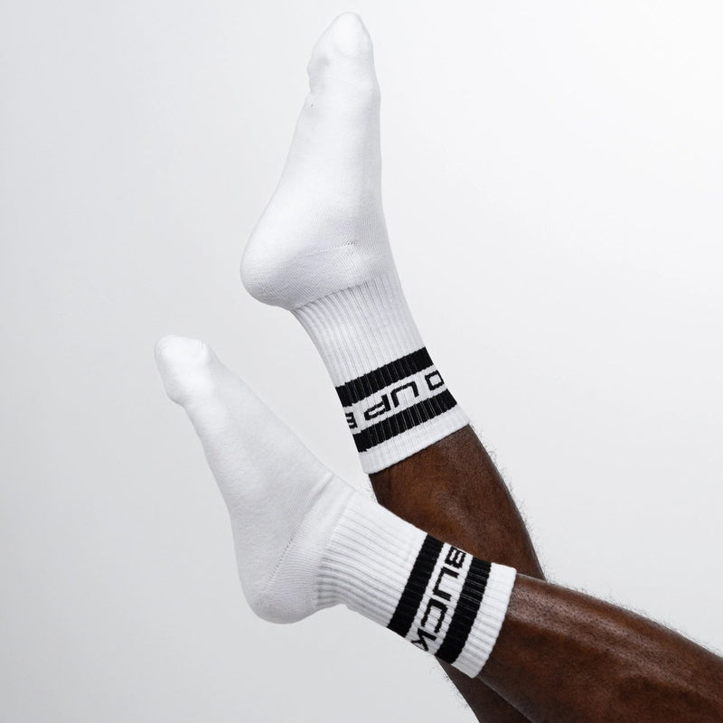 Bucked Up Crew Socks 3-Pack Accessory 3 Count Red White Black - 3-pack in red, white, black | Svpplements