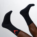 Bucked Up Bucked Up | Crew Socks | 3 Pack Red/White/Black - Side View | Svpplements