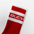 Bucked Up Bucked Up | Crew Socks | 3 Pack Red/White/Black - Package Detail | Svpplements