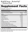Bucked Up Black Pre-Workout Powder 30 Servings Supplement Facts - Citrulline Malate 6000mg | Svpplements