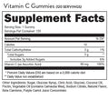 Bucked Up Vitamin C Gummies Gummy Supplement 120 Servings Supplement Facts - Vitamin C 90mg | Svpplements