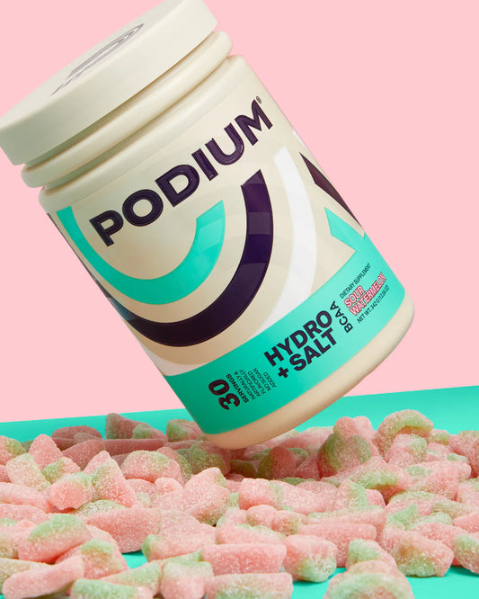 Podium Hydro Salt BCAA Amino Hydration Powder 30 Servings - L-Leucine 3000mg | Svpplements