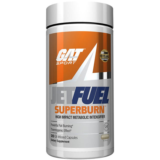 GAT Sport JetFuel Superburn Fat Burner Capsules 40 Servings - Caffeine Anhydrous 275mg | Svpplements