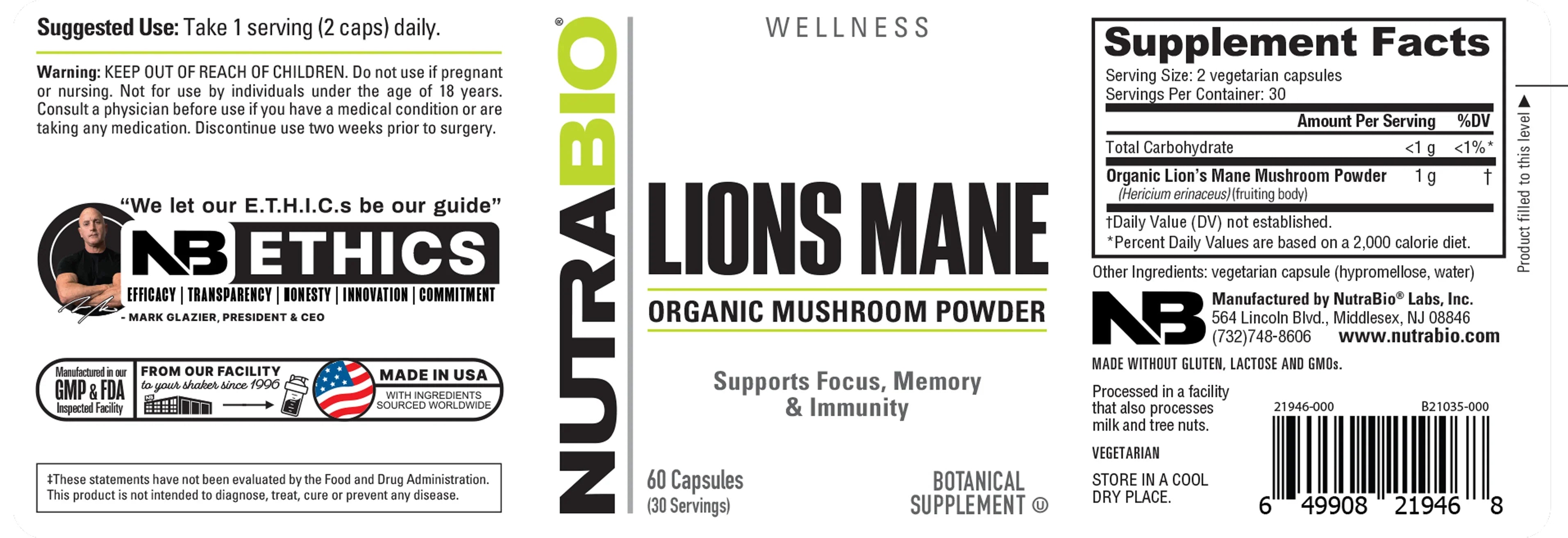 Nutra Bio | Lions Mane