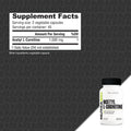 NutraBio Acetyl-L-Carnitine Nootropic Capsules 45 Servings Supplement Facts - Acetyl-L-Carnitine 1000mg | Svpplements