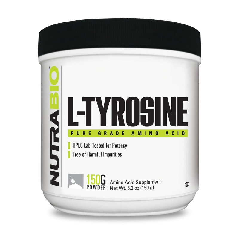 NutraBio L-Tyrosine Amino Acid Powder 300 Servings - L-Tyrosine 500 mg | Svpplements
