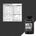 NutraBio Multi Sport Women's Daily Multivitamin Mineral Formula 30 Servings Supplement Facts - Vitamin C 330mg | Svpplements
