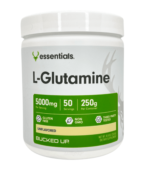 Bucked Up Glutamine Powder Recovery Supplement 50 Servings - L-Glutamine 5000mg | Svpplements