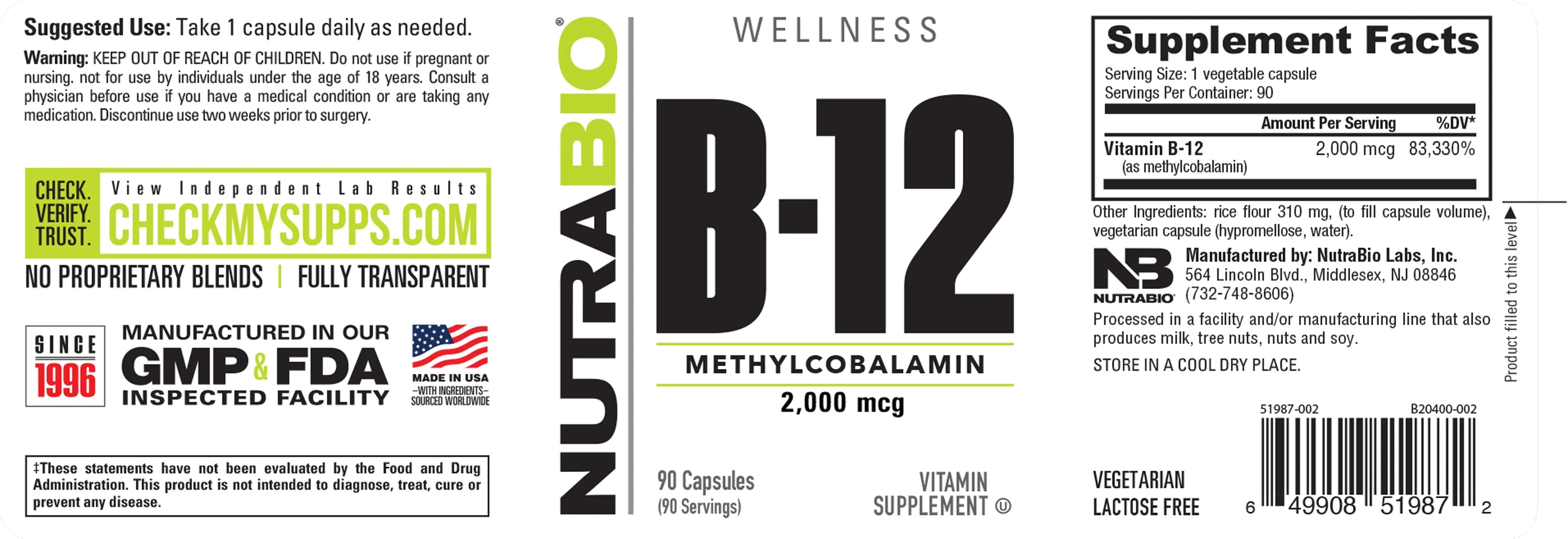 Nutra Bio | B-12