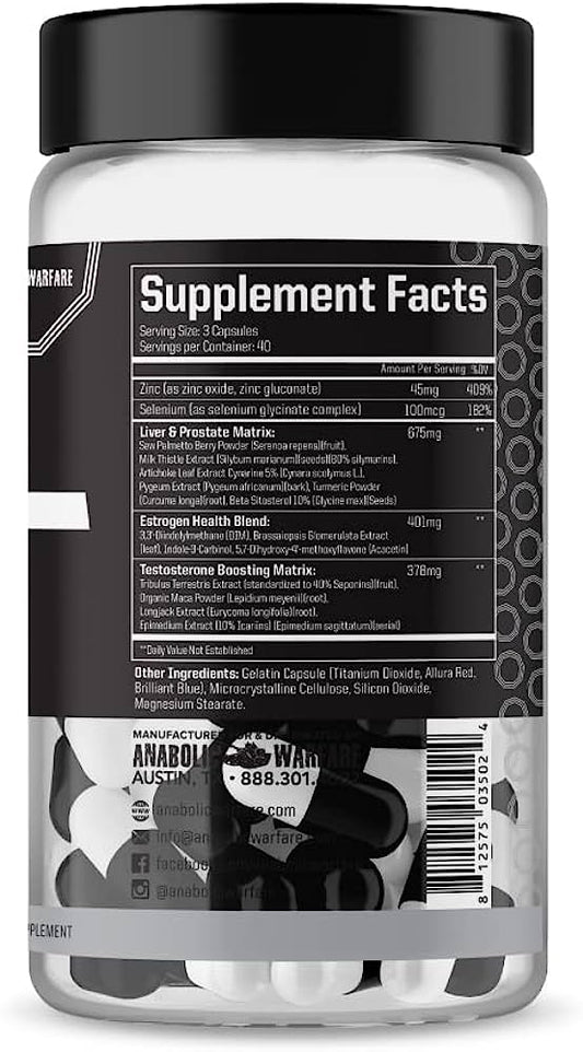 Project PCT Hormone Support Capsules 40 Servings Supplement Facts - Zinc 45mg | Svpplements