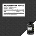 NutraBio HMB Recovery Supplement Powder 60 Servings Supplement Facts - HMB 1000mg | Svpplements