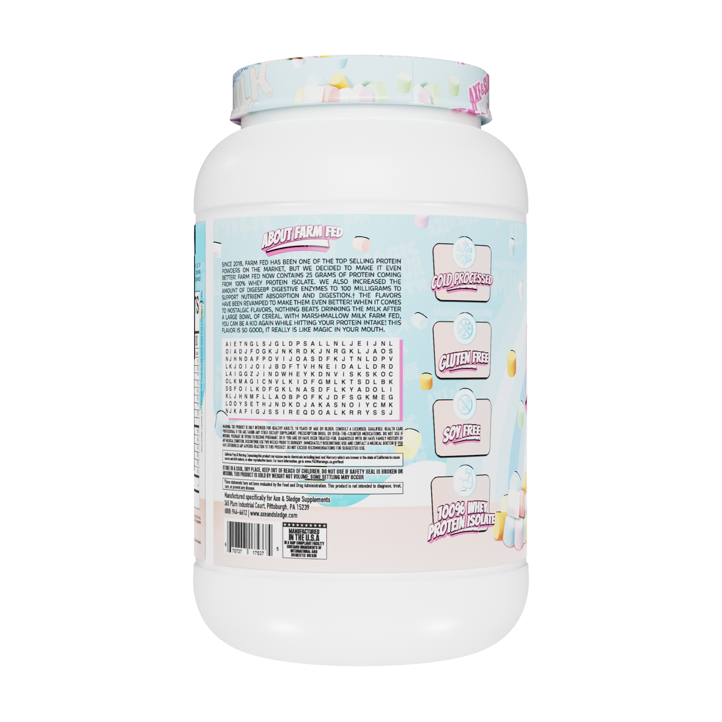 Axe & Sledge | Farm Fed Protein | 100% Whey Protein Isolate