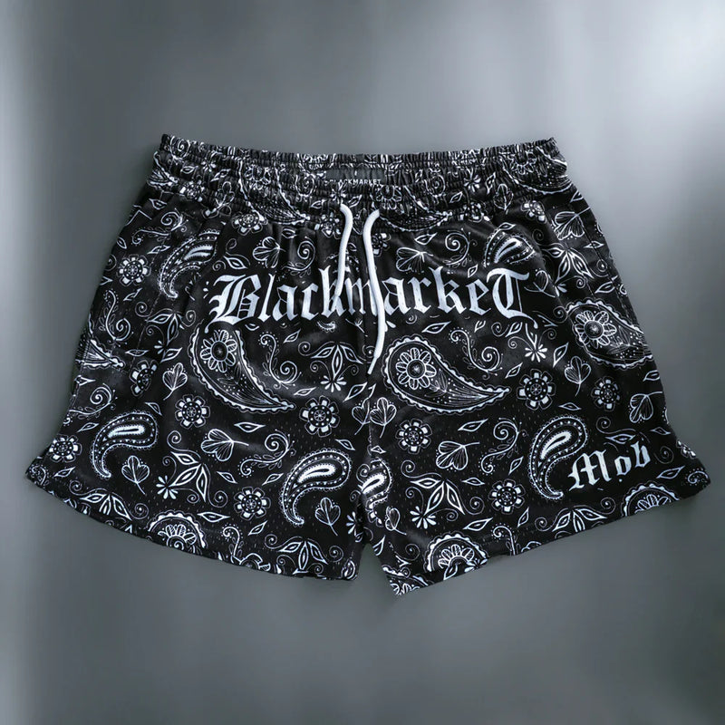 BlackMarket Paisley 4 Fight Shorts Accessory N/A - 4-inch Muay Thai-inspired cut | Svpplements