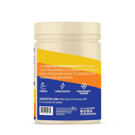 Podium Creatine Monohydrate Powder 50 Servings Supplement Facts - Creatine Monohydrate 5g | Svpplements