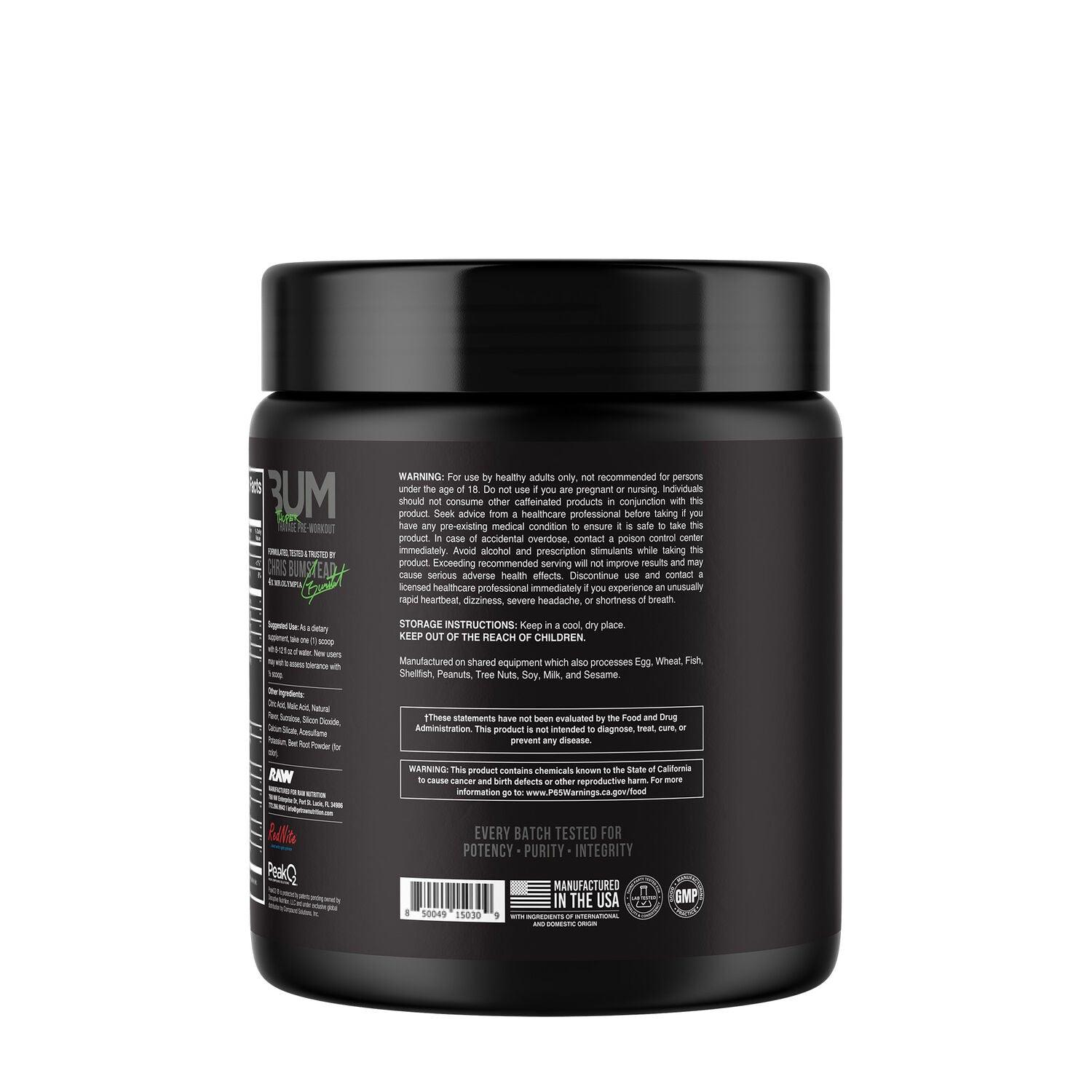 Raw Nutrition | Bum Thuper Thavage |  Pre Workout