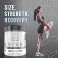 RYSE Ryse | Fermented L-Glutamine (300 grams) - Side View | Svpplements