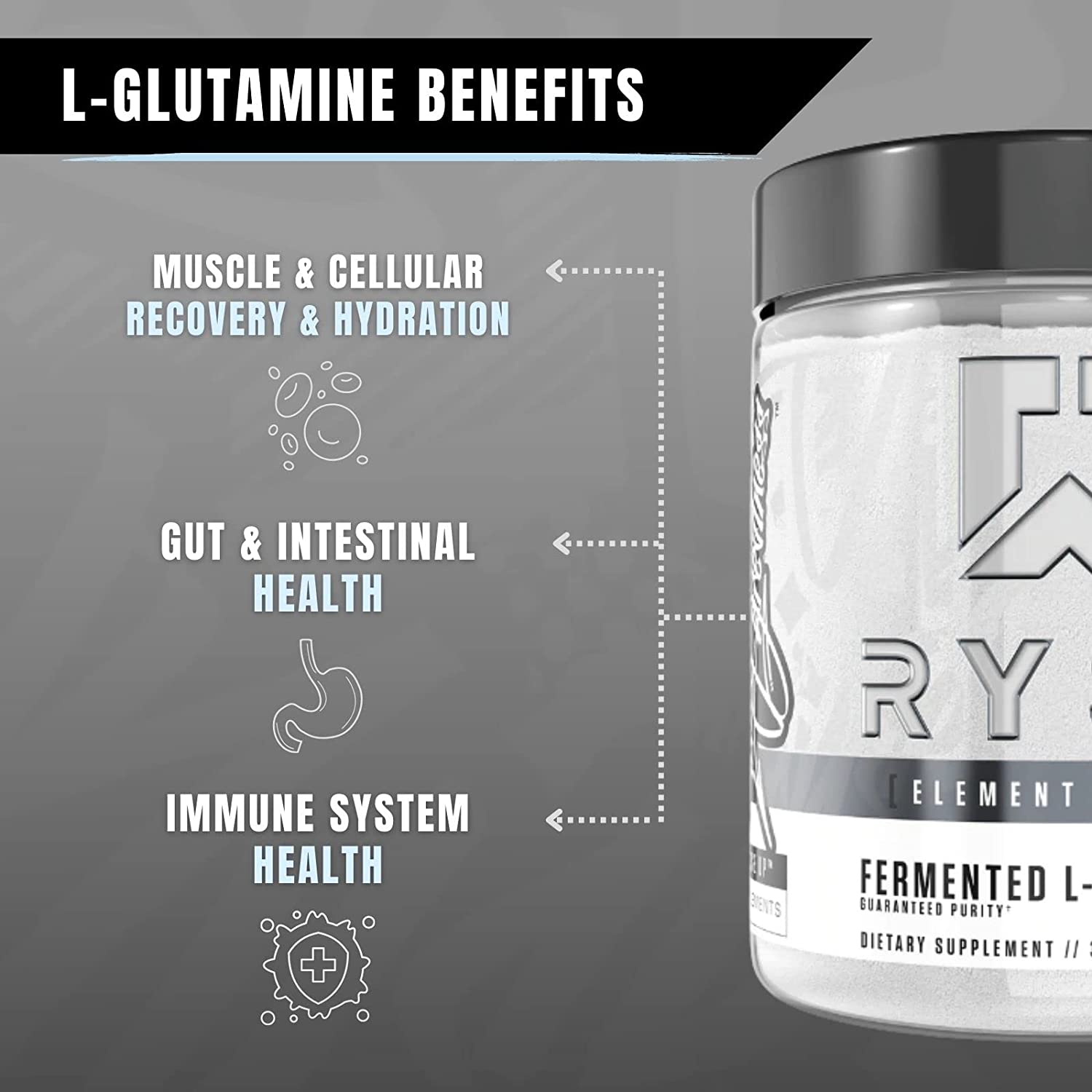 Ryse | Fermented L-Glutamine (300 grams)