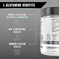 RYSE Ryse | Fermented L-Glutamine (300 grams) - Package Detail | Svpplements