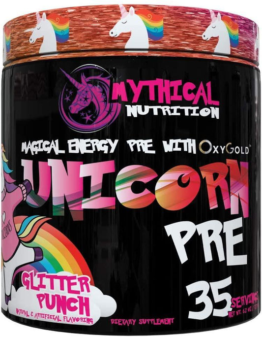 Mythical Nutrition Unicorn PRE Workout by Insane Labz Powder 35 Servings Supplement Facts - Vitamin C 150mg | Svpplements