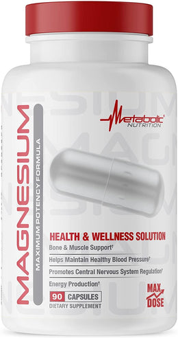Metabolic Nutrition Magnesium 650mg Mineral Capsules 90 Servings - Magnesium 650mg | Svpplements