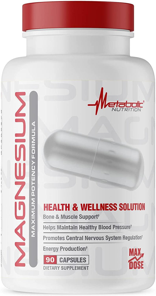 Metabolic Nutrition Magnesium 650mg Mineral Capsules 90 Servings - Magnesium 650mg | Svpplements
