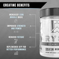 RYSE Creatine Monohydrate Powder 60 Servings Supplement Facts - Creatine Monohydrate 5g | Svpplements