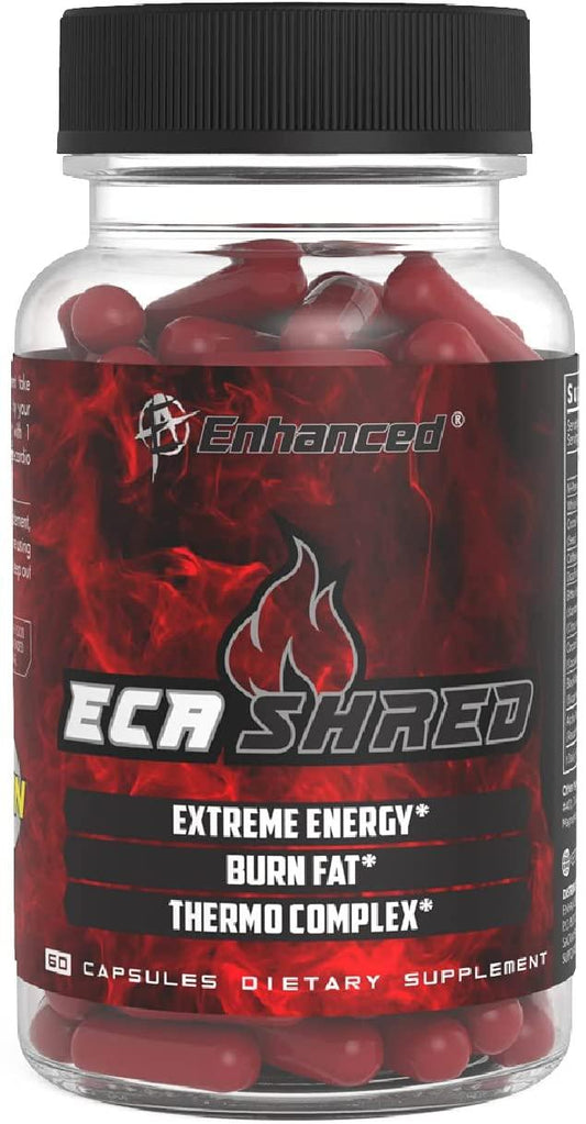 Enhanced Labs ECA Shred Fat Burner Capsules 30 Servings - Bitter Orange Fruit Extract 225mg | Svpplements