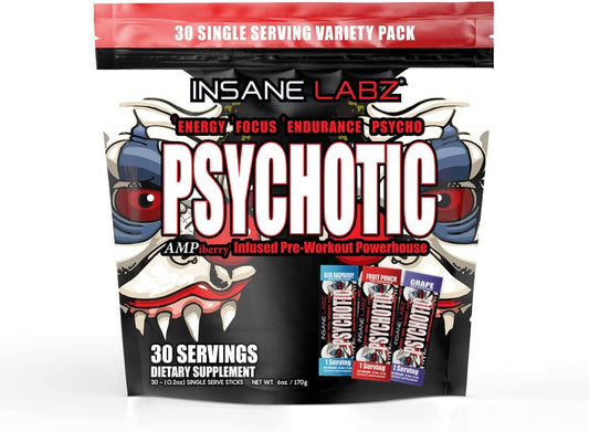 Insane Labz Pre-Workout Single-Serve Packets 30 Servings - Caffeine | Svpplements