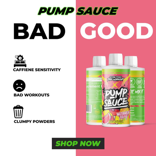 Pump Sauce Stim-Free Pre-Workout Pump Formula Liquid 32/16 Servings Supplement Facts - Glycerol 20g | Svpplements