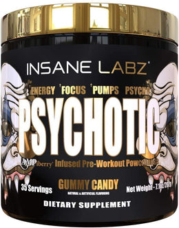 Psychotic Gold Pre-Workout Powder 35 Servings - Beta-Alanine Undisclosed | Svpplements