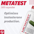Metabolic Nutrition Metabolic Nutrition | MetaTest | Metabolic Testosterone Amplifier - Back View | Svpplements
