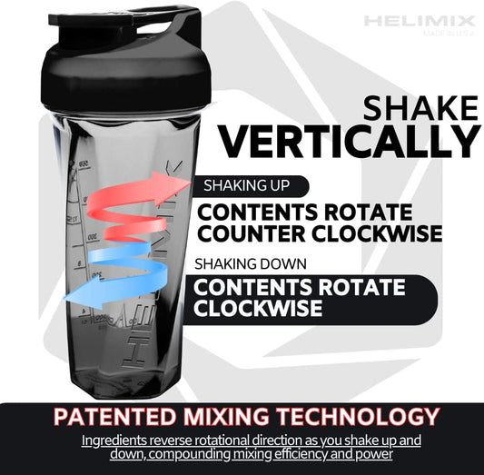 Helimix 2.0 Shaker Bottle Stim Free N/A Servings Supplement Facts - Patented vortex design | Svpplements