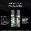 GAT Sport NITRAFLEX Black Extreme Pre-Workout Powder 30 Servings Supplement Facts - Caffeine 325mg | Svpplements