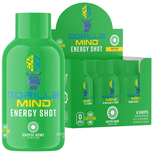 Gorilla Mind Energy Shot Liquid Vitamin Energy Support 1 Serving Supplement Facts - Vitamin C 90mg | Svpplements