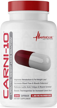 Metabolic Nutrition | MN Carni-10 | 240 Capsules