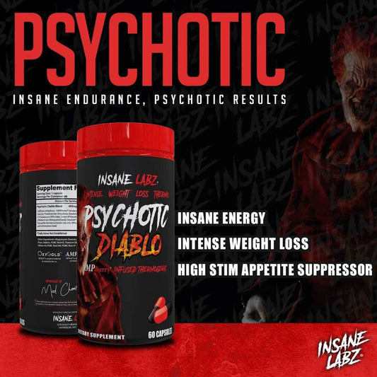 Insane Labz Fat Burner Capsules 60 Servings Supplement Facts - Caffeine Anhydrous Undisclosed | Svpplements