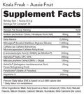 Nutrastop | Koala Freak | 30 Servings - Supplement Facts | Svpplements