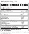 Nutrastop | Koala Freak | 30 Servings - Supplement Facts | Svpplements