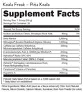 Nutrastop | Koala Freak | 30 Servings - Supplement Facts | Svpplements