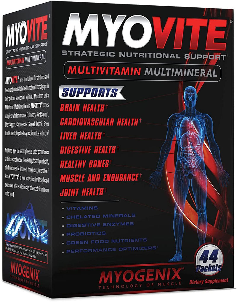 Myogenix Myovite Multivitamin Packets 22 Servings - Vitamin D3 5,000 IU | Svpplements