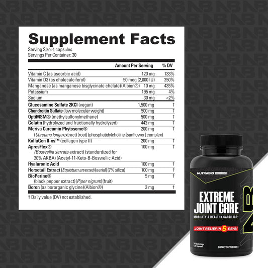 NutraBio NutraBio | Extreme Joint Care - Package Detail | Svpplements