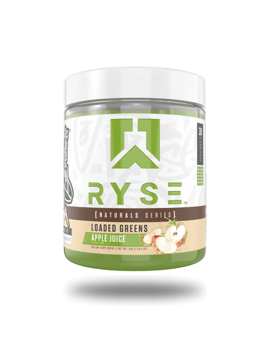 RYSE Loaded Greens Natural Series Greens Powder 30 Servings Supplement Facts - Green Balance Amount not fully | Svpplements