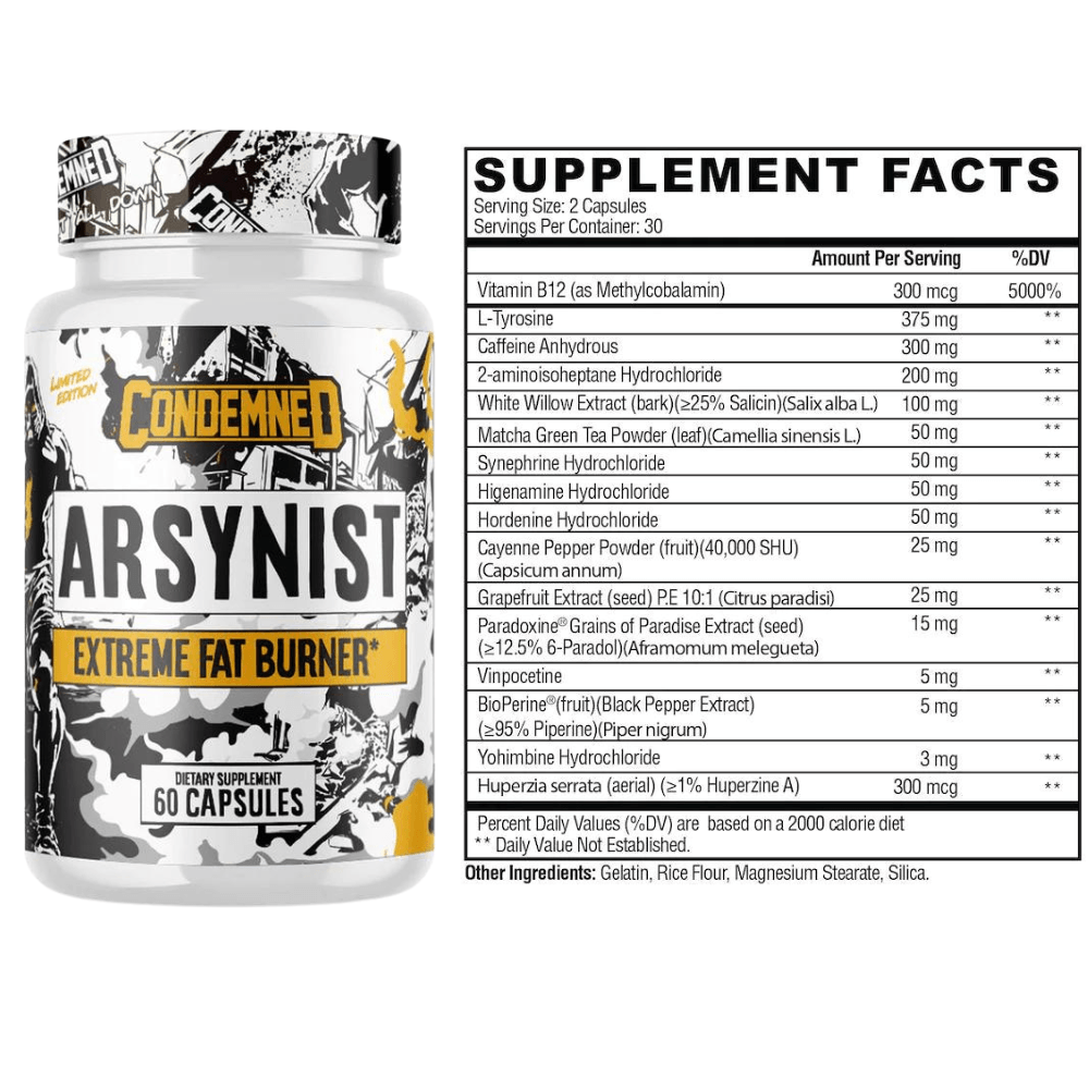 Condemned |  Arsynist | Extreme Fat Burner | 60ct.