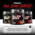 Enhanced Enhanced | All Day Shred | Stim Free Fat Burner Powder - Back View | Svpplements