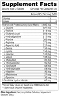 Metabolic Nutrition Amino 4500 Amino Tablets 30 Servings Supplement Facts - Hydrolyzed Protein Amino Acid | Svpplements