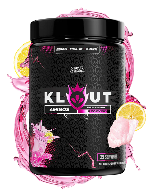 Klout Aminos Amino Acid Powder 25 Servings Supplement Facts - BCAA 2:1:1 5000mg | Svpplements