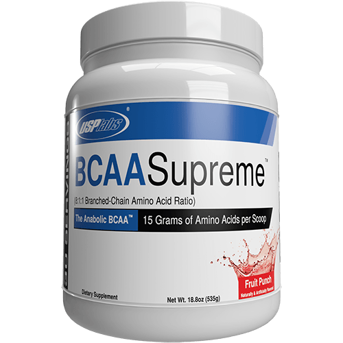 USP Labs BCAA Supreme Amino Powder 30 Servings Supplement Facts - L-Leucine Undisclosed within 8:1:1 BCAA blend | Svpplements